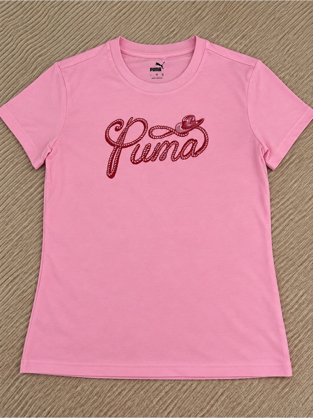 Puma Pink Short-Sleeve Logo Tee